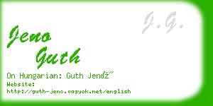 jeno guth business card